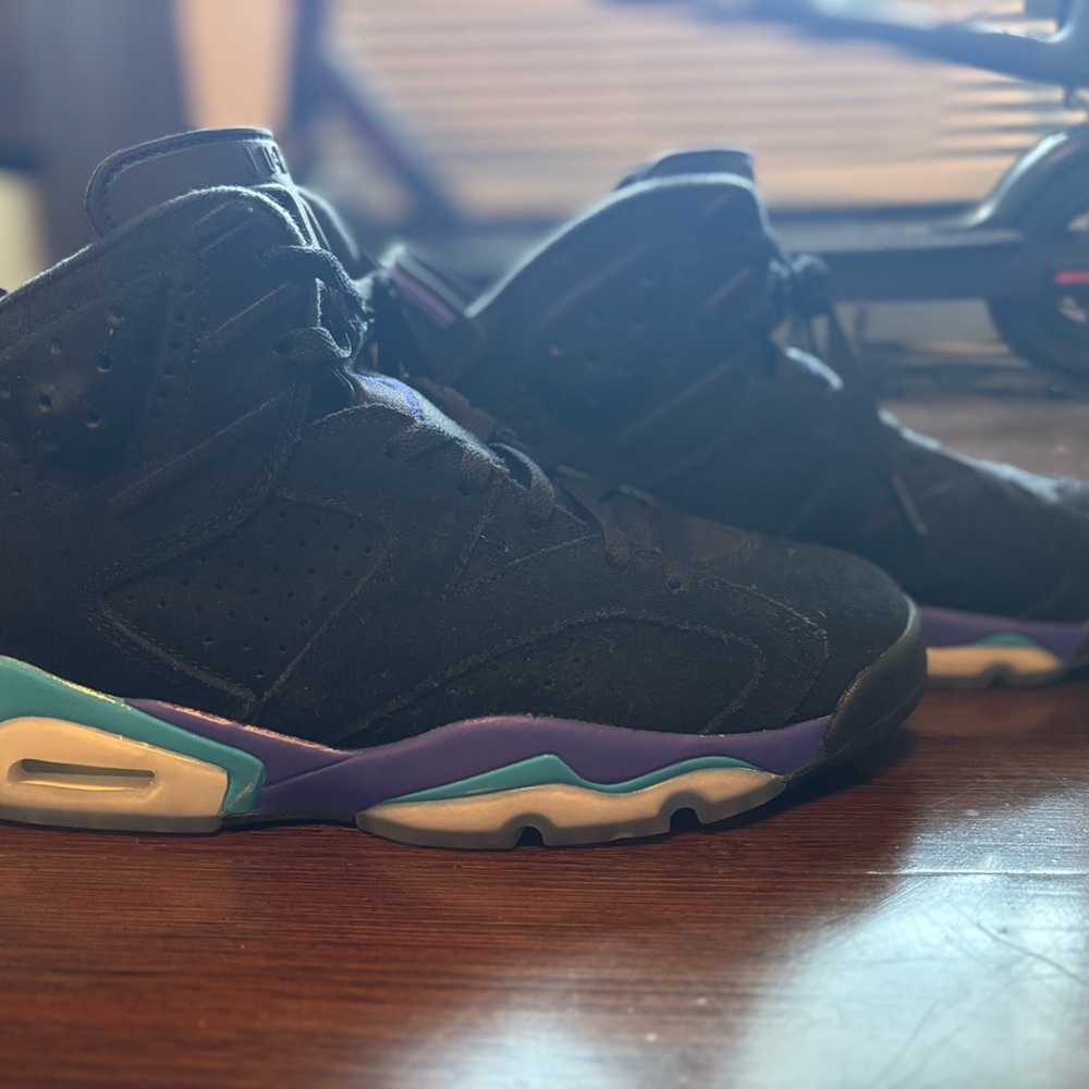 Jordan Black and Purple Sneakers Performance Design